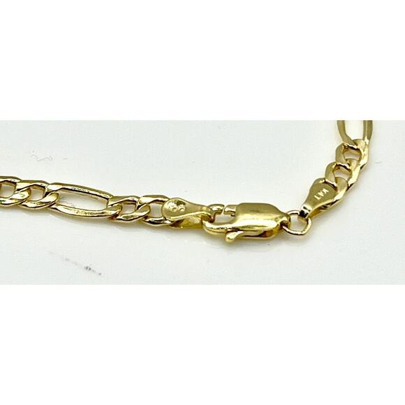New 10k Gold 4.2mm wide Figaro Link 20 inch Chain - Picture 6 of 8